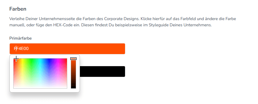 farb selector screenshot