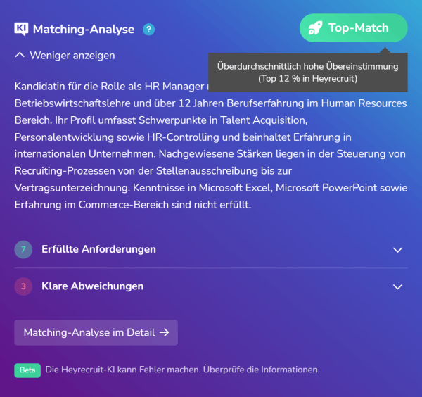 matching-analyse